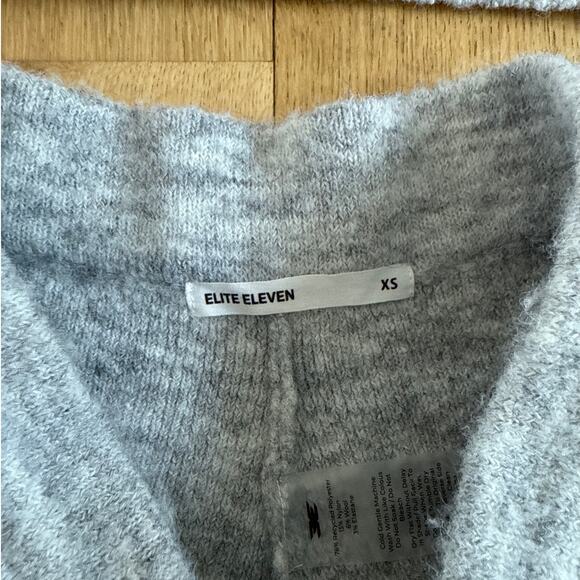 Elite Eleven Knit Crew Neck Sweater & Wide Leg Pants Size S & XS Gray - Picture 4 of 6